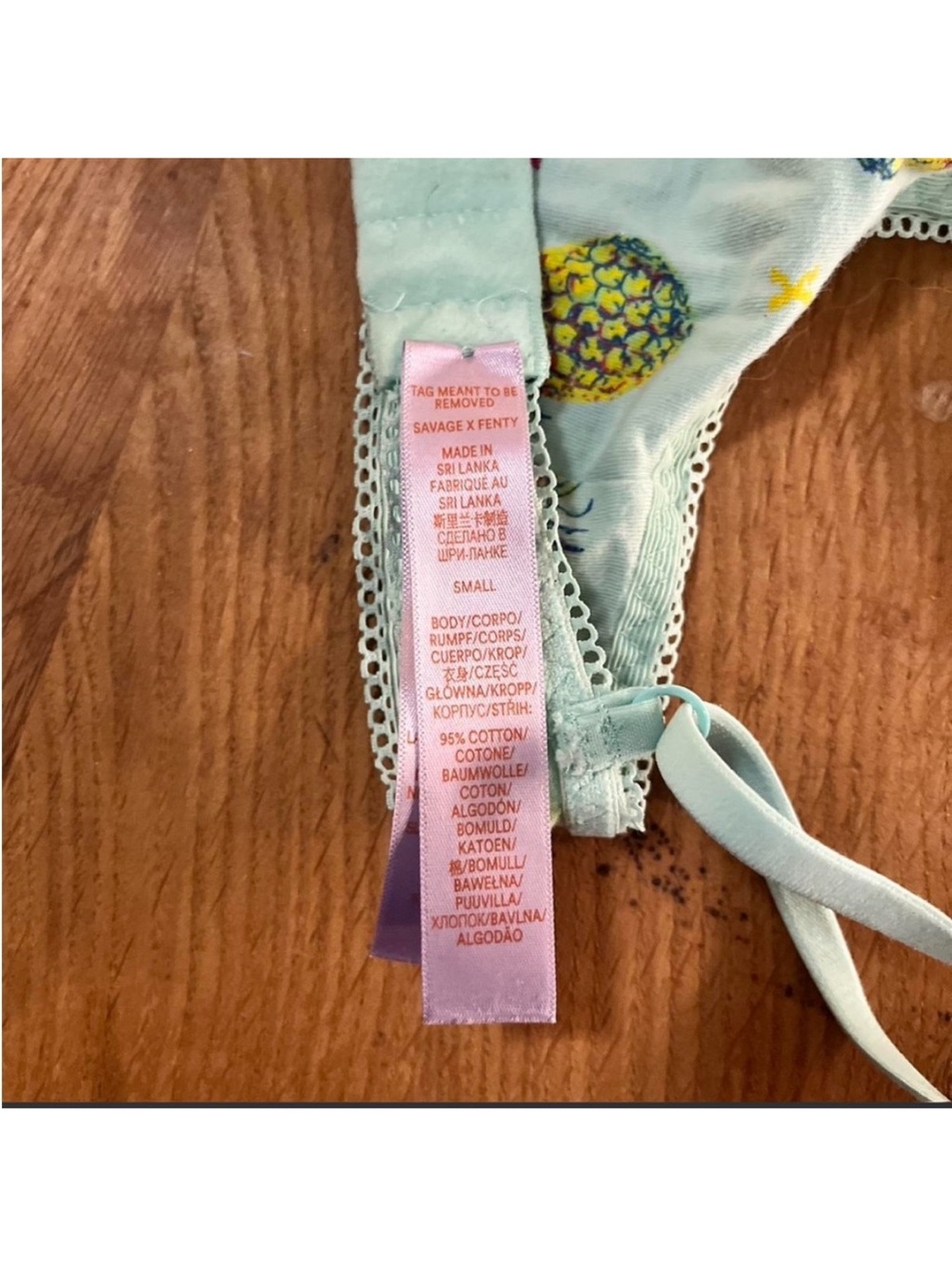 EUC Savage X Fenty bralette with pineapples size small - Picture 4 of 4